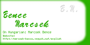 bence marcsek business card